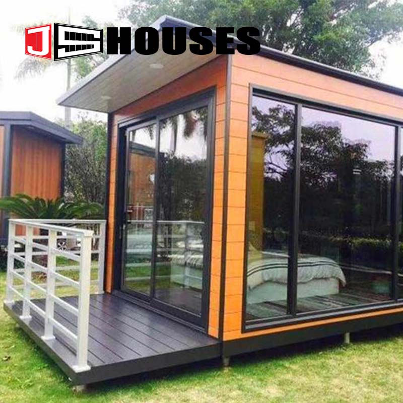 Container House with Dual-Sided Glass Curtain Walls